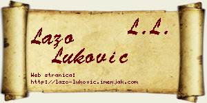 Lazo Luković vizit kartica